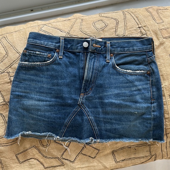 Agolde jean denim mini skirt